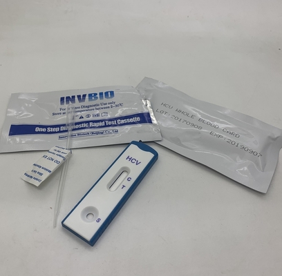 Anti Hcv Infectious Disease Rapid Test Kits อุปกรณ์เทปคาสเซ็ต 25 ชิ้น / กล่อง