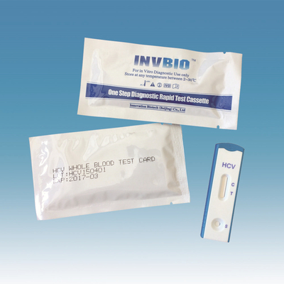 Anti Hcv Infectious Disease Rapid Test Kits อุปกรณ์เทปคาสเซ็ต 25 ชิ้น / กล่อง
